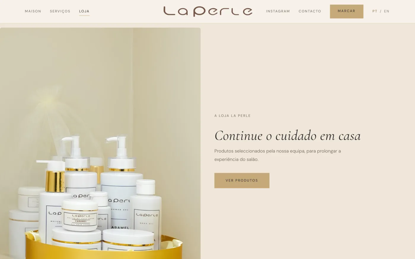 Loja La Perle: produtos seleccionados para continuar o cuidado em casa